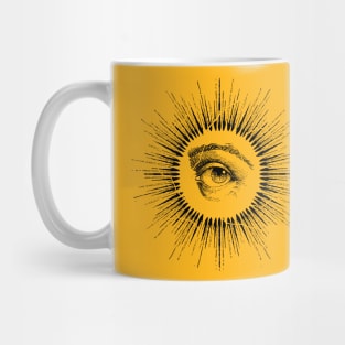 japanese style blackworkers sun eyes Mug